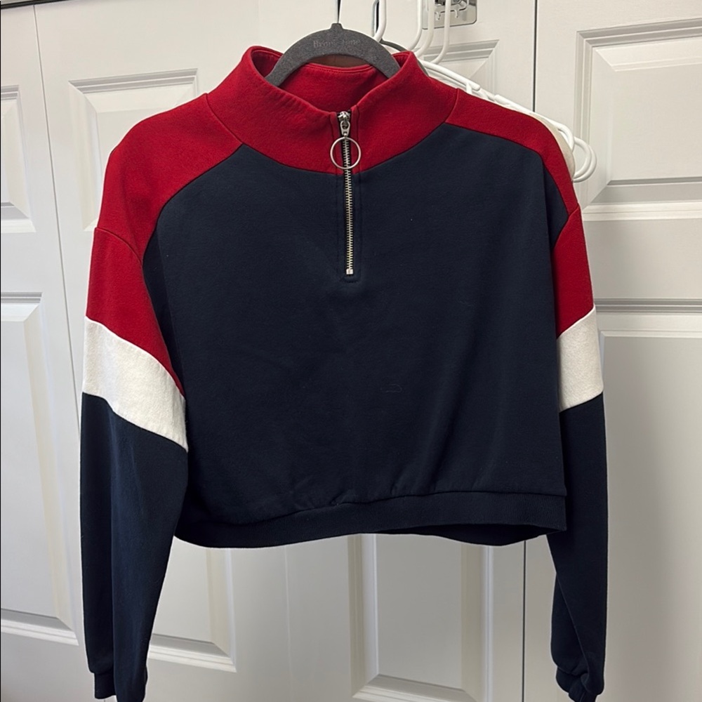 Colorblock Quarter-Zip Women's Top